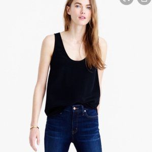 J. Crew Black Silk Tank Cami